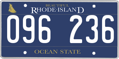 RI license plate 096236