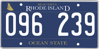 RI license plate 096239