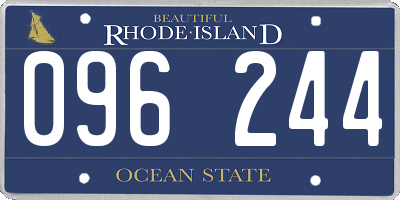 RI license plate 096244