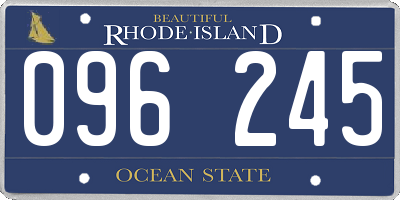 RI license plate 096245