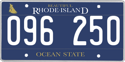 RI license plate 096250