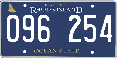 RI license plate 096254