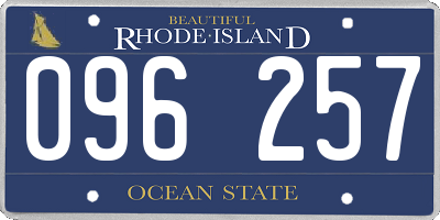 RI license plate 096257