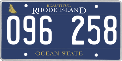 RI license plate 096258