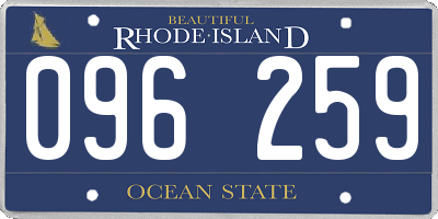 RI license plate 096259