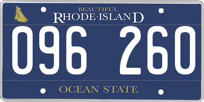 RI license plate 096260