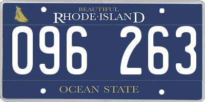 RI license plate 096263