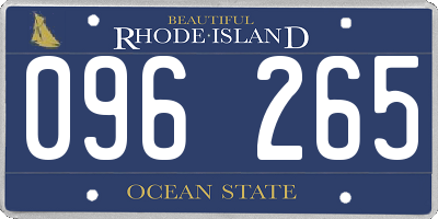 RI license plate 096265