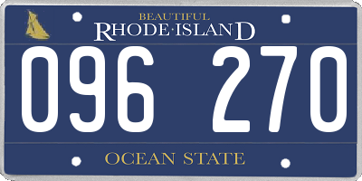RI license plate 096270