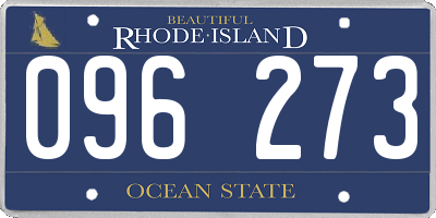 RI license plate 096273