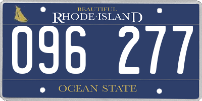 RI license plate 096277