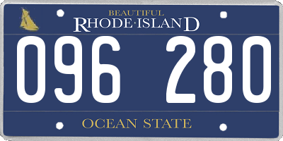 RI license plate 096280