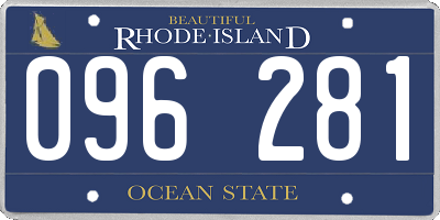 RI license plate 096281