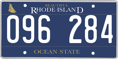 RI license plate 096284