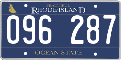 RI license plate 096287