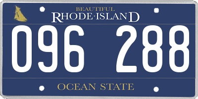 RI license plate 096288