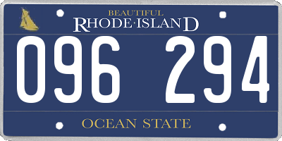 RI license plate 096294