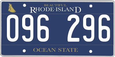 RI license plate 096296