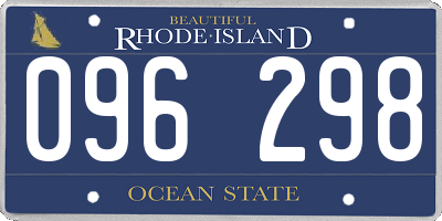 RI license plate 096298