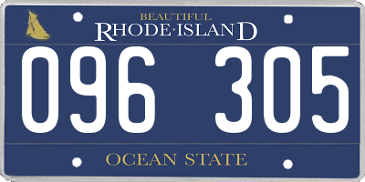 RI license plate 096305