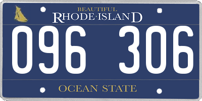 RI license plate 096306