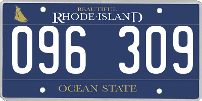 RI license plate 096309