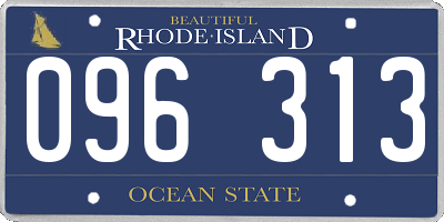 RI license plate 096313