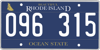 RI license plate 096315