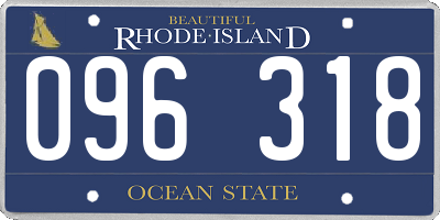 RI license plate 096318