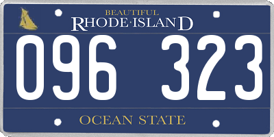 RI license plate 096323