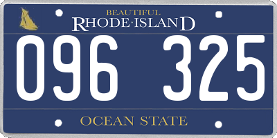 RI license plate 096325