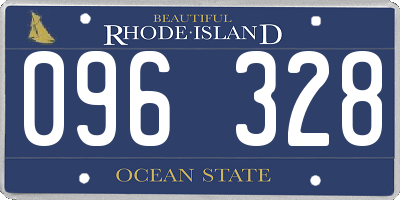 RI license plate 096328