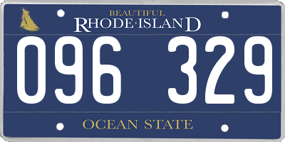 RI license plate 096329