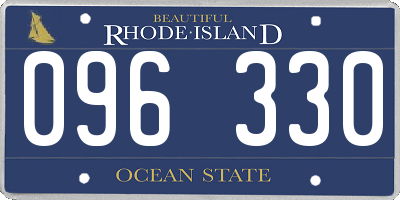 RI license plate 096330