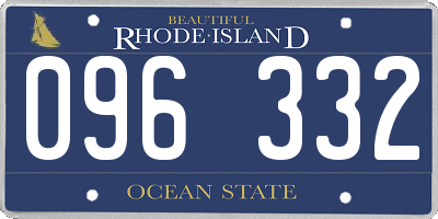 RI license plate 096332