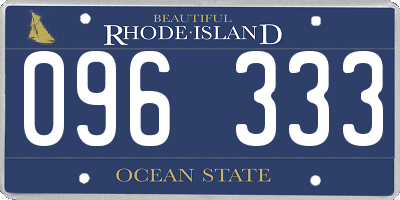 RI license plate 096333