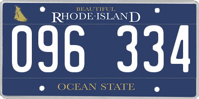 RI license plate 096334