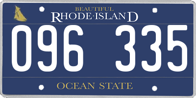 RI license plate 096335