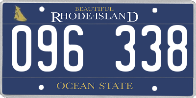 RI license plate 096338