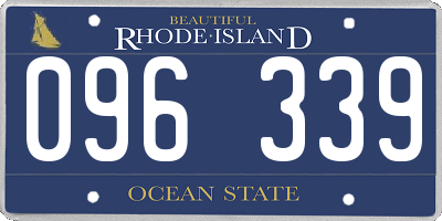 RI license plate 096339