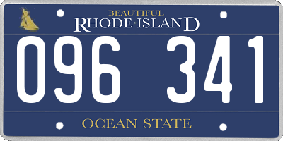 RI license plate 096341