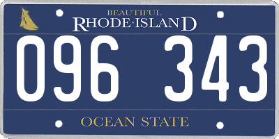 RI license plate 096343