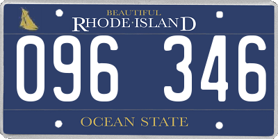 RI license plate 096346