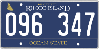 RI license plate 096347