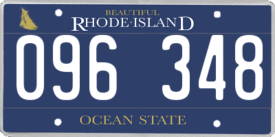 RI license plate 096348