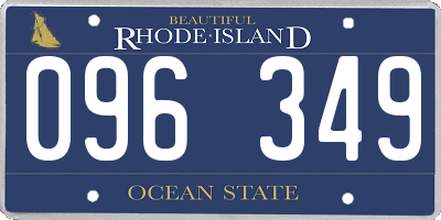 RI license plate 096349