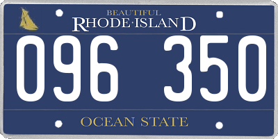 RI license plate 096350