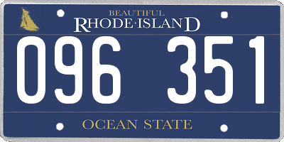 RI license plate 096351