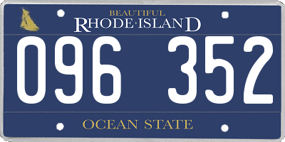 RI license plate 096352