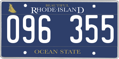 RI license plate 096355